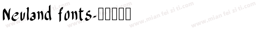 Neuland fonts字体转换